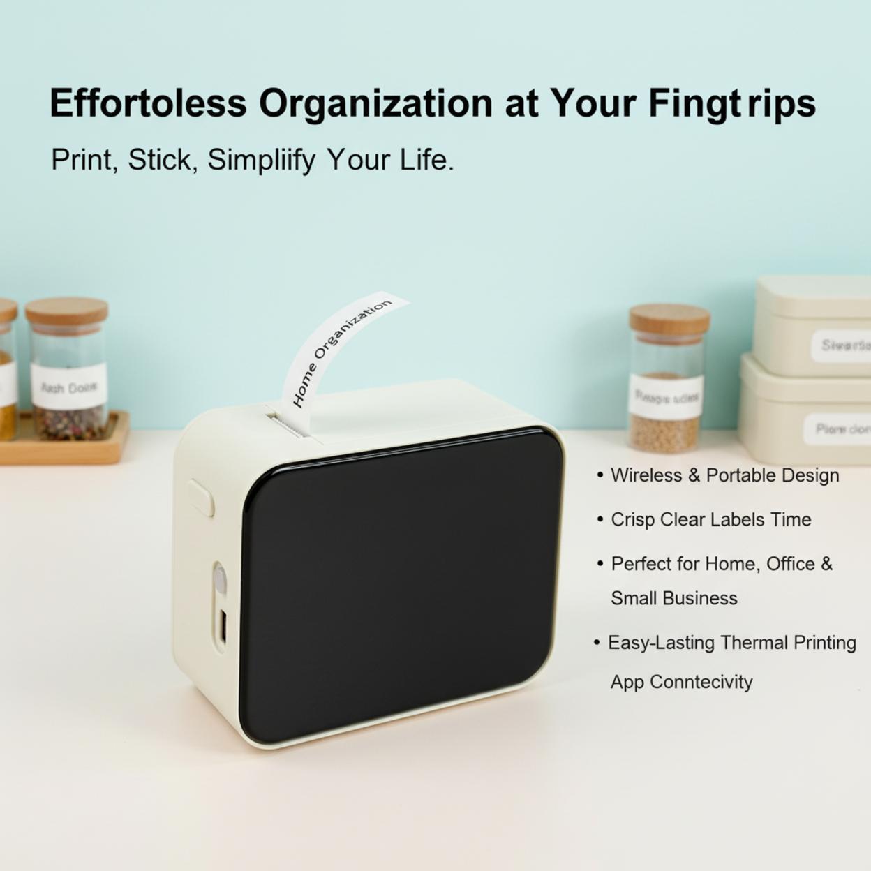 Portable mini label maker, portable wireless printer, thermal label printer. Can print name labels, item labels, and can labels, making it a perfect Valentine's Day gift.