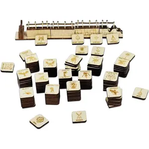 D&D Tabletop Game Tokens Fantasy RPG Hero and Monster Token Set of 112 Pieces Perfect for Dungeons & Dragons and Pathfinder (Wooden)