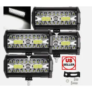 4x 7inch 20000LM LED Work Light Bar Flood Spot Pod Offroad Fog Driving ATV Truck