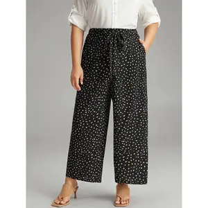 BLOOMCHIC Plus Size Leopard Print Ties Straight Leg Pants [M-6X] 2026 Summer Vibes Swimweek