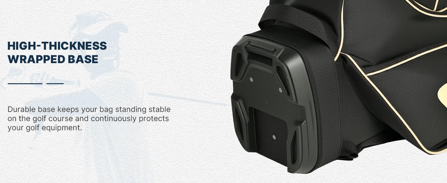 uniHimal 003 T-Lock Silent Golf Cart Bag with 14 Way Organizer Divider Top, Oversized Grips Well, Premium Soundless Cart Bag with Handles and Rain Cover