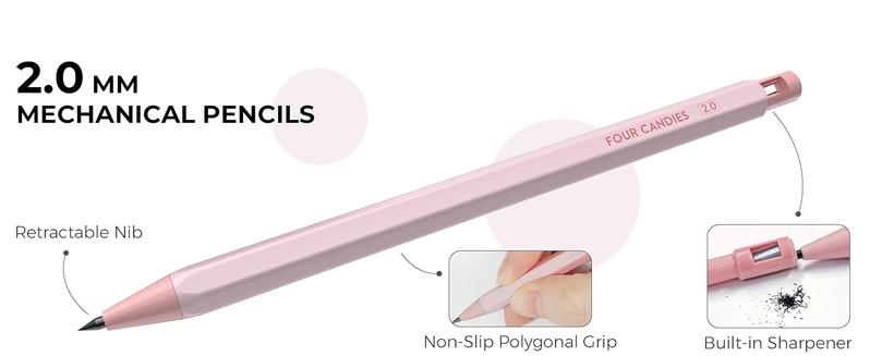 Four Candies 56/58 PCS Aesthetic School Supplies with Large Pencil Case, 6 Colored Ballpoint Pens, 12 Pastel Highlighters, 5 Black Ink Gel Pens, 9 Mechanical Pencils 0.5-2.0mm Student Essentials,girly office supplies,Writing Instruments Stationery Set Four Candies 56/58 PCS Aesthetic School Supplies with Large Pencil Case, 6 Colored Ballpoint Pens, 12 Pastel Highlighters, 5 Black Ink Gel Pens, 9 Mechanical Pencils 0.5-2.0mm Student Essentials,girly office supplies,Writing Instruments Stationery Set