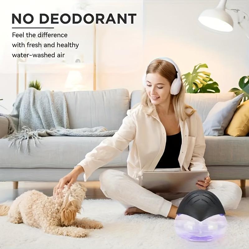 Water-Based Purifier Air Washer, Air Fresher with 7 LED Color Changing Mood Light for Home, Office, Room, Air Revitalizer and Freshener, Air Purifier Diffuser (No Essential Oils)