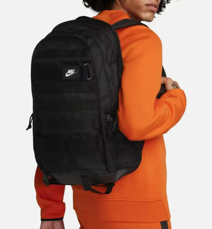 NIKE RPM Sportswear Polyester Laptop Backpack, Multifunctional Daily Use Bag with 15" Sleeve and Chest Strap, 21”H x 13”W x 7”D, Laptop Backpacks