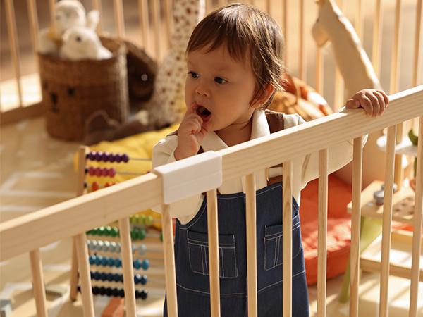 HARPPA Wooden Baby Gate Playpen | Adjustable Play Yard for Infants & Toddlers, Natural Finish Baby Fence, Non-Toxic Pinewood, Foldable DIY Shapes,Baby Items HARPPA Wooden Baby Gate Playpen | Adjustable Play Yard for Infants & Toddlers, Natural Finish Baby Fence, Non-Toxic Pinewood, Foldable DIY Shapes,Baby Items