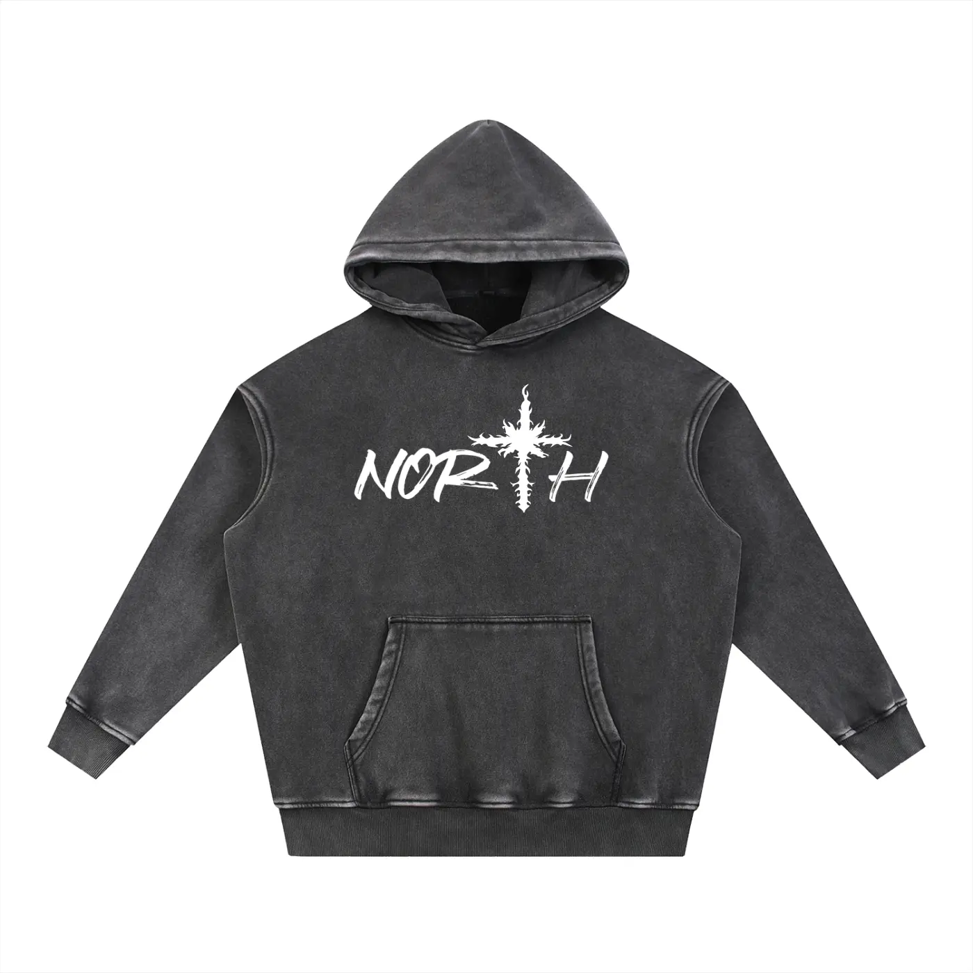 Snow Wash Fleece Oversize Hoodie
