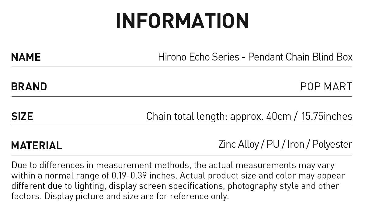 POP MART Hirono Echo Series - Pendant Chain Blind Box
