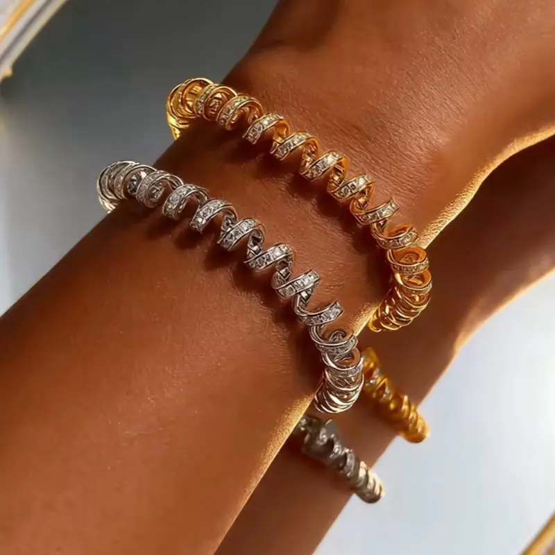 Sparkling Bling Spiral Bracelet