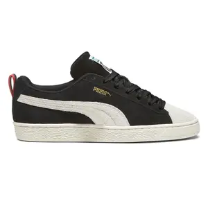 PUMA Mens Suede Cassette Tape Lace Up Sneakers Shoes Casual - Black