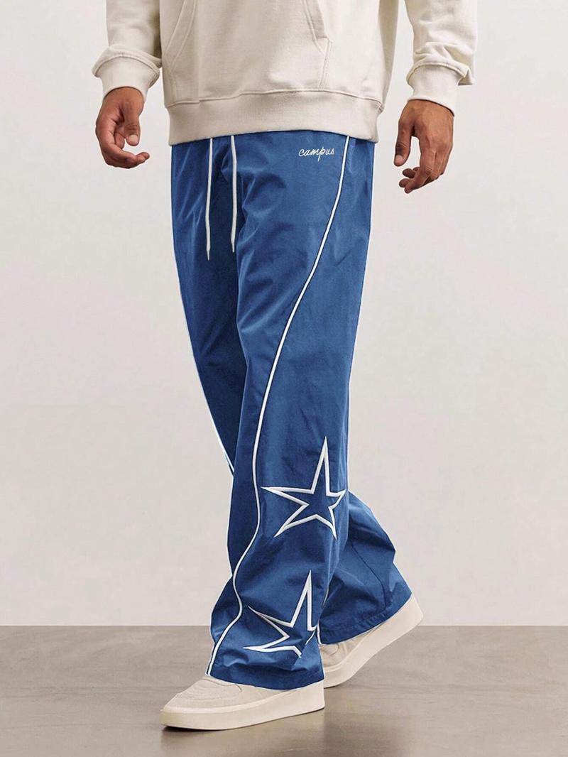 3-pack loose-fitting sweatpants for men. Star-patterned embroidered design for comfort. Sports casual bottoms. Workout pants. Streetwear. Autumn apparel. Men's fitness tracksuit. 3-pack loose-fitting sweatpants for men. Star-patterned embroidered design for comfort. Sports casual bottoms. Workout pants. Streetwear. Autumn apparel. Men's fitness tracksuit.