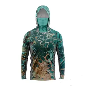 SunscreenclothingMenWomenFishingHoodySunscreenSunProtectionRashGuardsCyclingJacketShirtRashguardsHikingClothesFaceNeckCoat