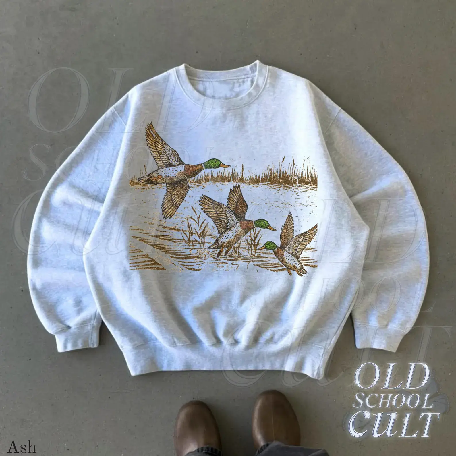 Retro Duck Nature Sweatshirt, 90s Vintage Wildlife Mallard Crewneck, Cabincore Cozy Pullover