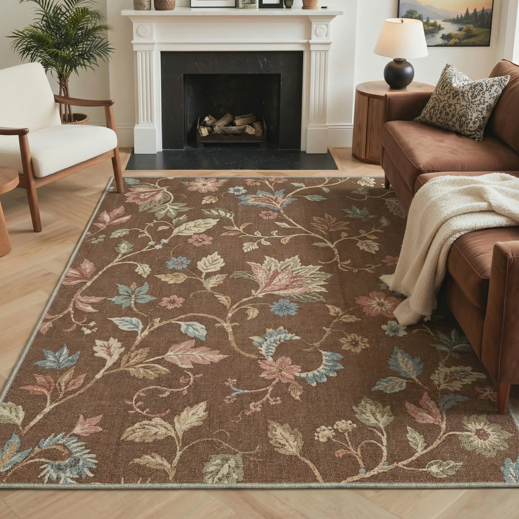 【Back To School】GENIMO Soft Area Rug – Non-Slip, Pet Friendly, Machine Washable Floor Rug, Home Carpet Perfect for Living Room, Bedroom, Kitchen, Hallway Decor ,ARF027-RED