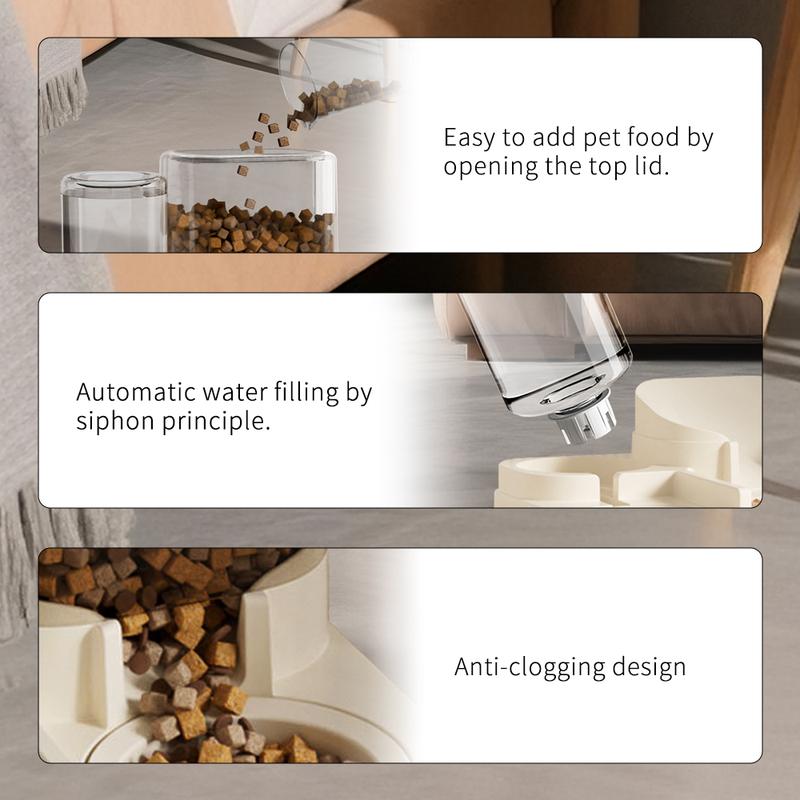 Combination large transparent feeder with pet wipes