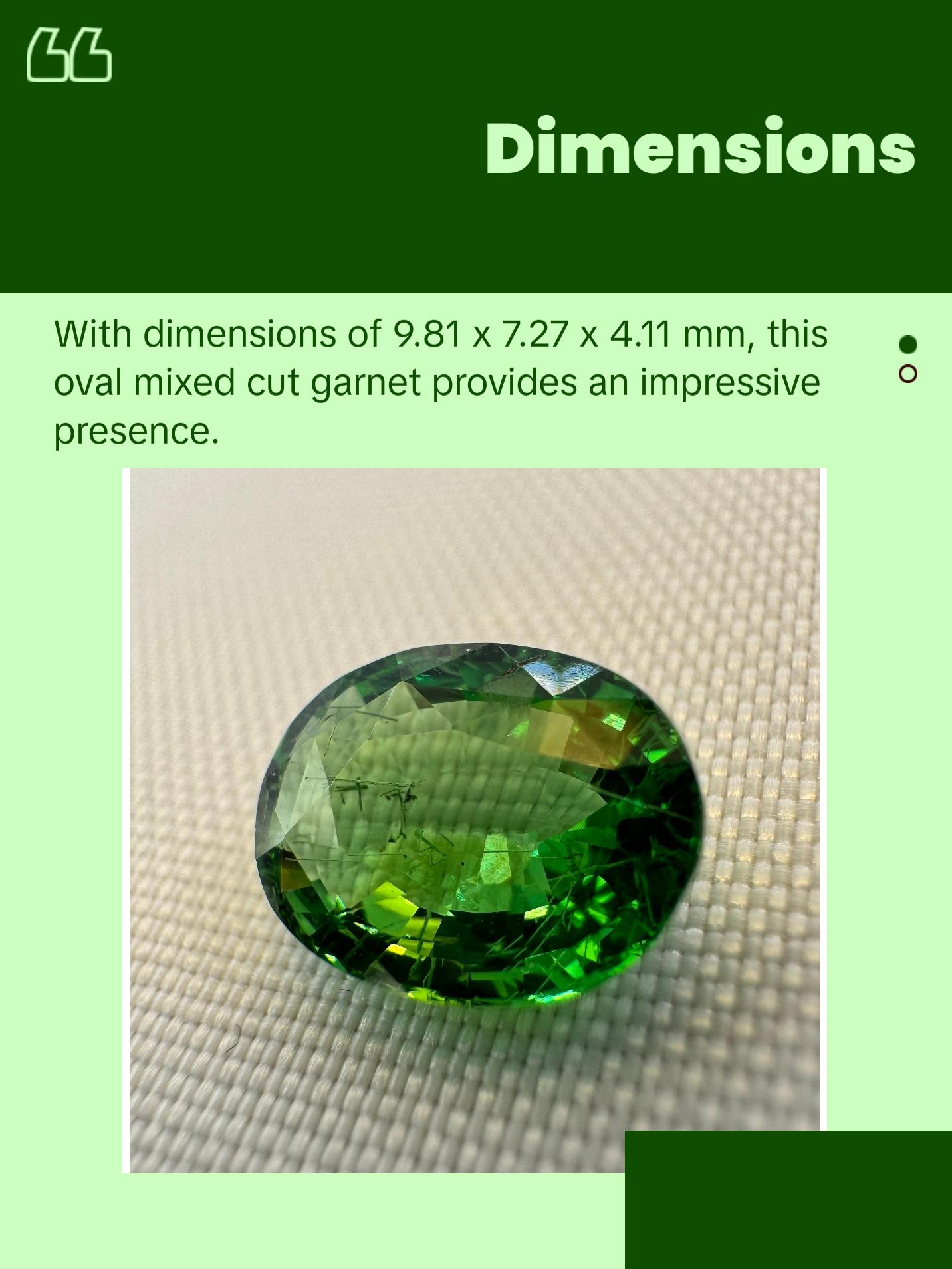 GIA Certified Natural Tsavorite Garnet - 2.51ct - Oval Mixed Cut