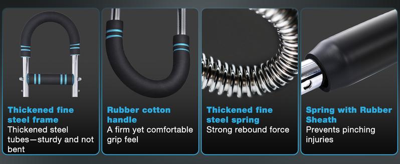 WARMOUNTS Twister Arm Trainer, Adjustable Chest Workout Equipment, Arm Trainer for Men, Shoulder Muscle Training, Portable Spring Resistance Home Fitness Equipment