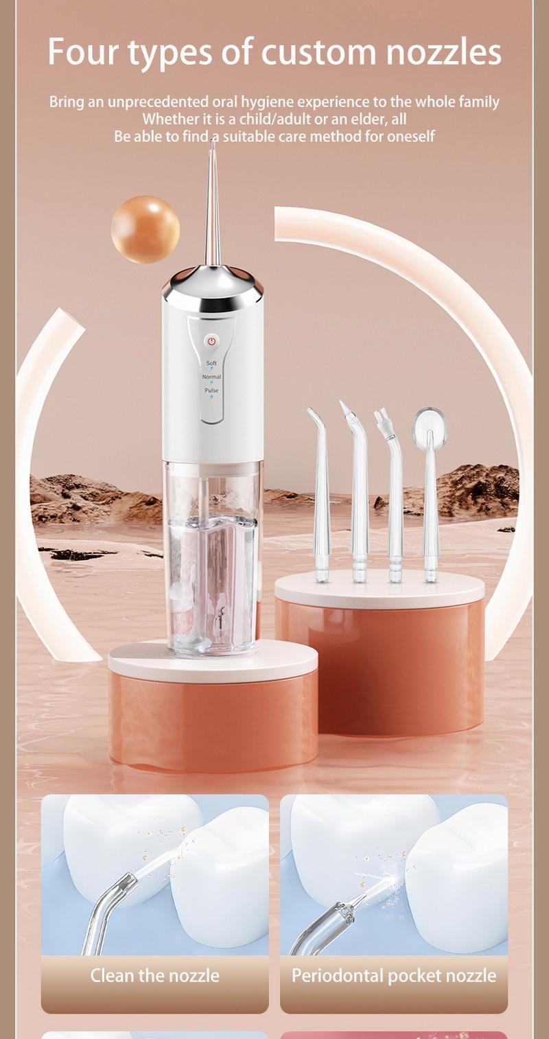 valentine gifts Rechargeable Water Flosser, Cordless DentalFlosser, Portable Oral Irrigator with 4 Counts JetTips, Waterproof Teeth Cleaner, 3 Modes Teeth~anina Toolfor Home & Travel #ToP Picks