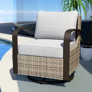 Coastal Vista Outdoor Swivel Wicker Rocker Chair