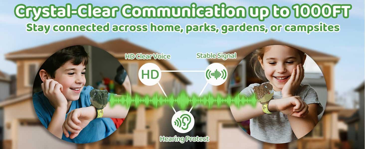 Vvinca Walkie Talkies for Kids - 2 Pack Toys for Boys Girls Age 3-12 T-Rex Adjustable Strap Long Range Clear Sound Walkie Talkie, Collectibple/Adventure Toys Outdoor Camping Birthday Gifts for Toddlers Holiday Haul#tiktokmademebuyit