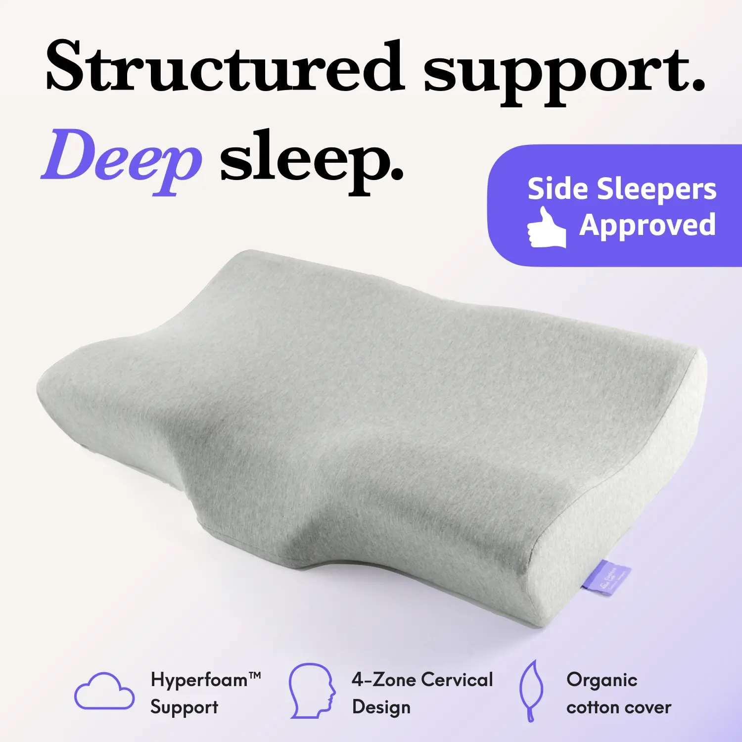 Cushion Lab | Neck Relief Cervical Pillow — Sleep Deeply, Wake Up Free — Firm Memory Foam Pillow for Back & Side Sleepers