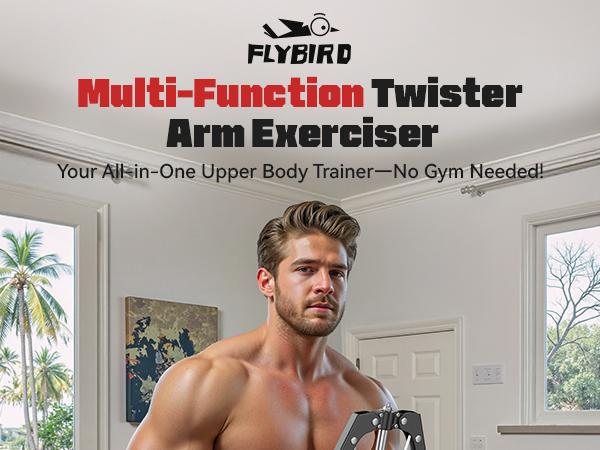 Flybird 3-in-1 Portable Gym: Hydraulic Chest Press & Arm Twister with Flex Core Tech | 15-Level Resistance (22-440lb) for Total Upper Body Training #TikTokShopBlackFriday #TikTokShopCyberMonday