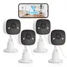 Jennov AI-Powered Home Security Camera System - 2K 2.4G Smart WiFi Security Camera, 1296p, AI Human Recognition, HD Color Night Vision, IP66 Waterproof, 2-Way Audio, Wall Mount, Cloud/128GB SD Card Storage, Alexa-Controlled, Burglary Protection