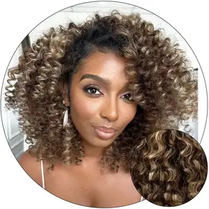 Blonde-Brown Sasha Curl - 4x4 Closure for 3B and 3C Hair