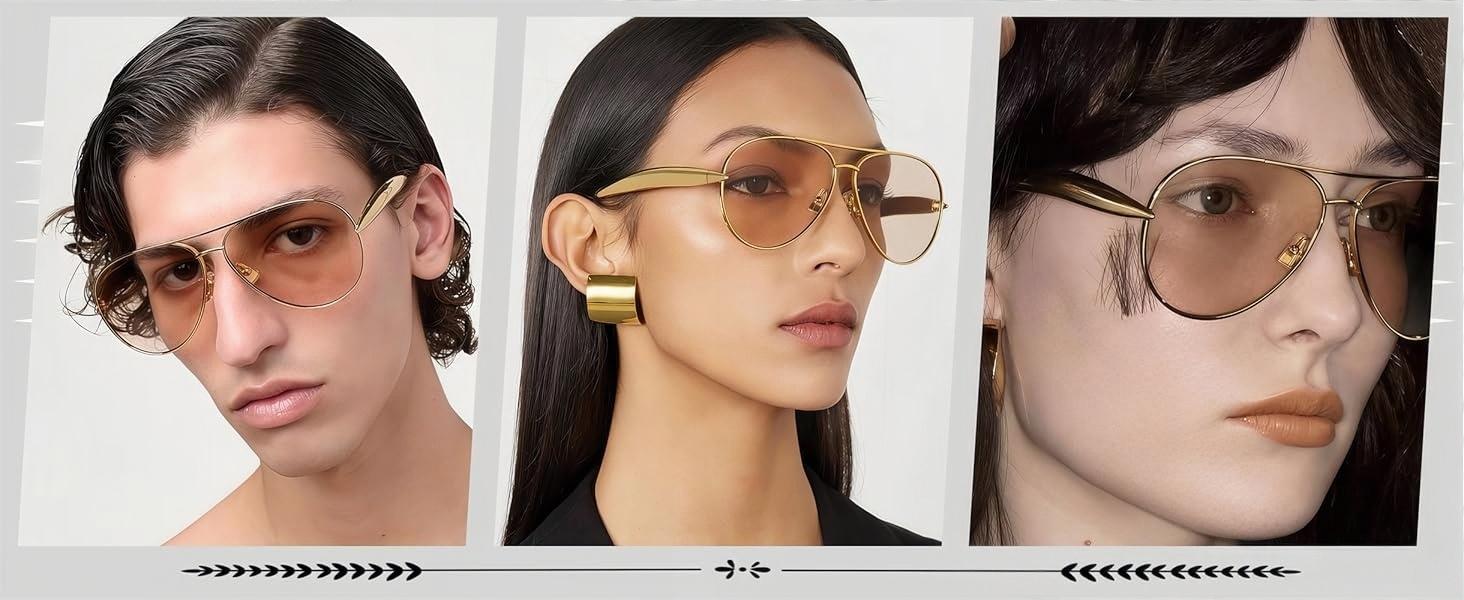 〖Summer Turn Up〗1 PCS Large Frame Double Beam Metal Fashion Glasses Toad Glasses Advanced Retro Personality Versatile Daily Wear Street Photography Vacation Travel Beach Accessories Gold Color Sleek Rectangular Sunglasses Acetate Sunglasses 〖Summer Turn Up〗1 PCS Large Frame Double Beam Metal Fashion Glasses Toad Glasses Advanced Retro Personality Versatile Daily Wear Street Photography Vacation Travel Beach Accessories Gold Color Sleek Rectangular Sunglasses Acetate Sunglasses