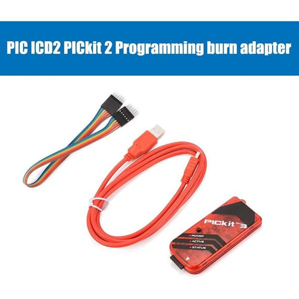 PICKIT3 ABS+PC+PVC Electronic Chip Simulator Microcontroller Circuit Debugger for PIC Series Microcontrollers ICSP Interface with USB Cable