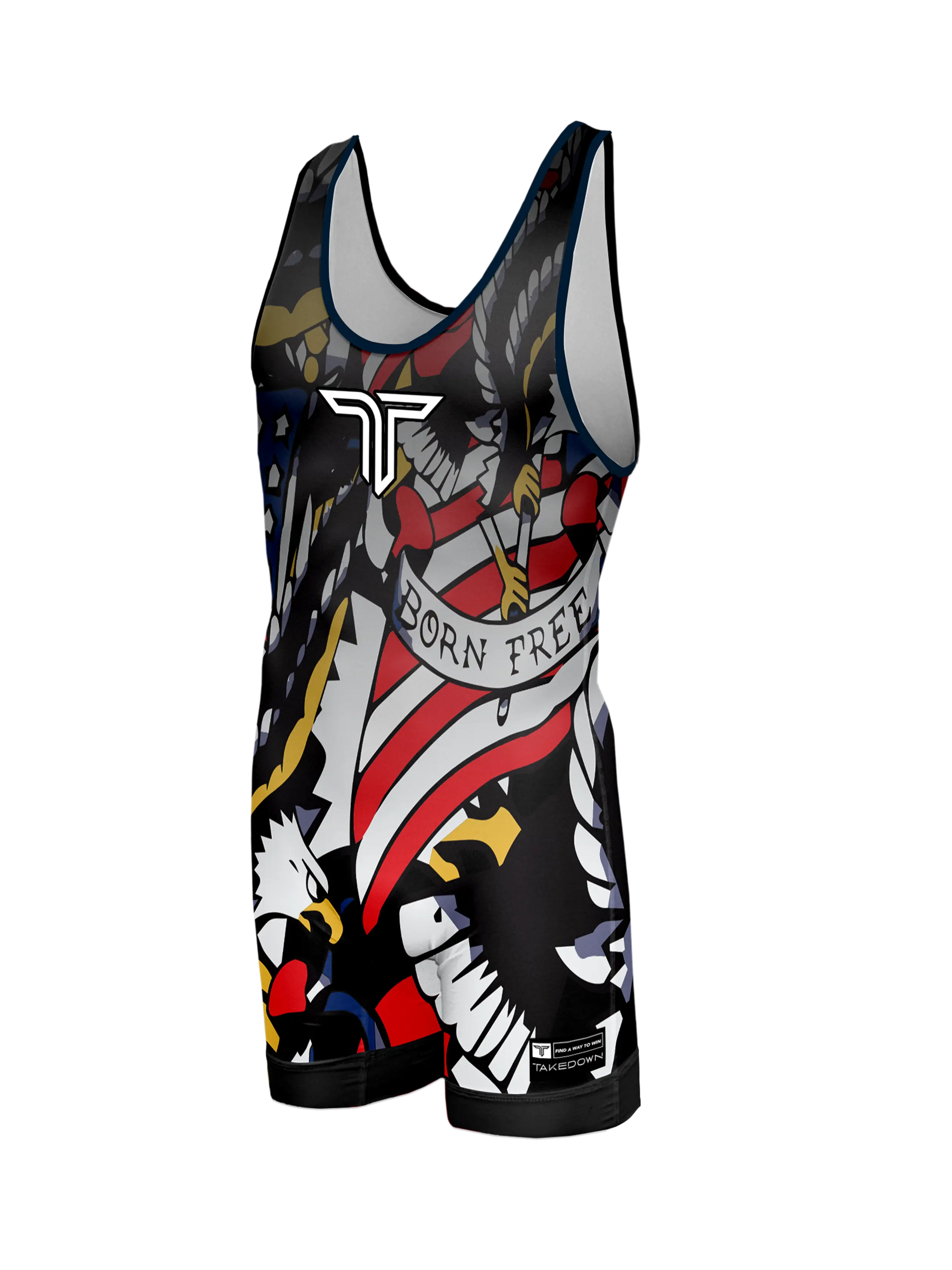 Youth Star Spangled Wrestling Singlet