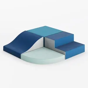 Pack of 4 Foam Building Blocks Children's Climbing PU Leather Soft Corner Climber Soft Building Blocks Giant Building Blocks Play Building Block Climbing Blocks