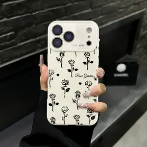 Elegant Rose Art Design iPhone Case High Quality Protective Case for iPhone 17 Pro Max 16 Pro Max 15 Pro 14 13 12 11 Series Ultra Slim Shockproof Lightweight Durable with Premium Colors