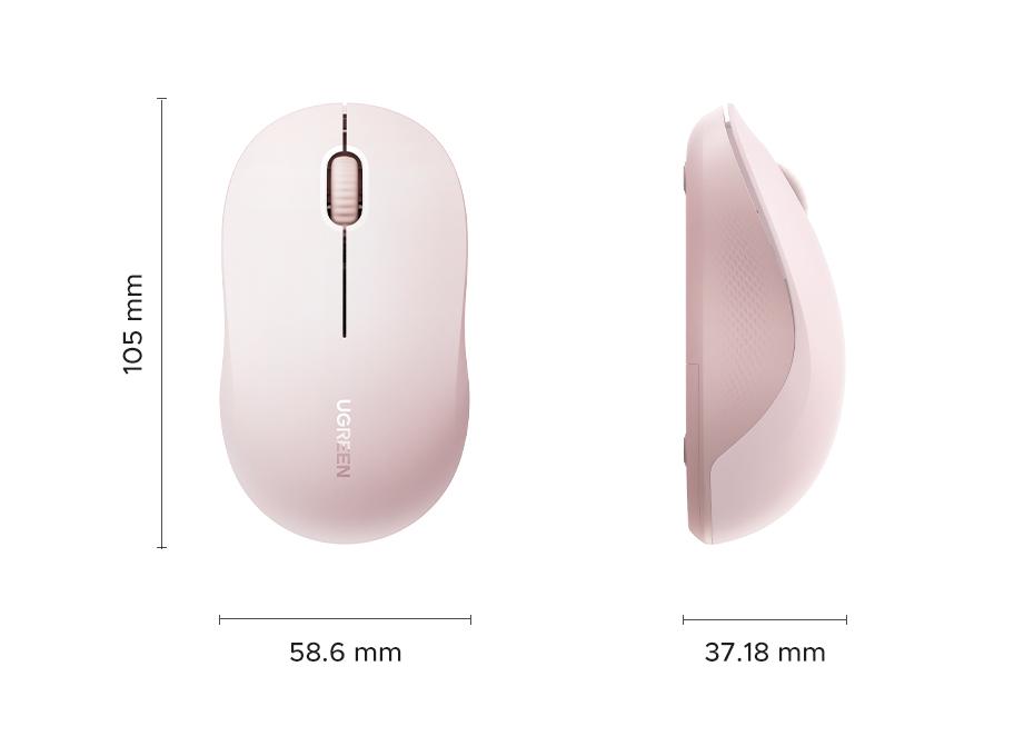 UGREEN  Wireless Bluetooth Mouse Laptop Mice Portable(BT5.0 and USB 2.4G) Dual Mode Connection Silent Slim Computer Mouse for Laptop/iPad Tablet/Apple MacBook/PC
