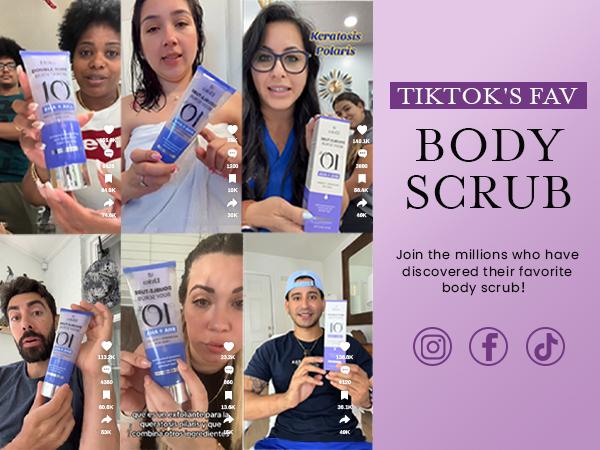 Elvira KP Bump Eraser Foot & Body Scrub, Exfoliating Scrub for Keratosis Pilaris, Smooth Skin with 10% AHA BHA & Niacinamide, Deep Moisturizing Cleanser for All Skin Types, Exfoliante para el Cuerpo