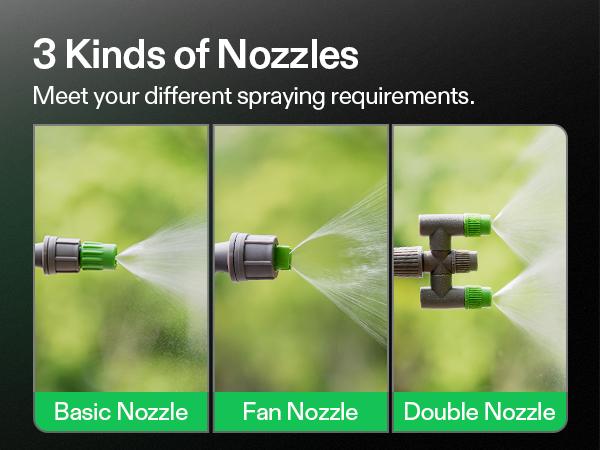 VIVOSUN Pump Sprayer, Portable Water Spray Bottle in Lawn and Garden Yard, Weed Sprayer for Plants with 3 Nozzles, Adjustable Shoulder Strap, Pressure Relief Valve