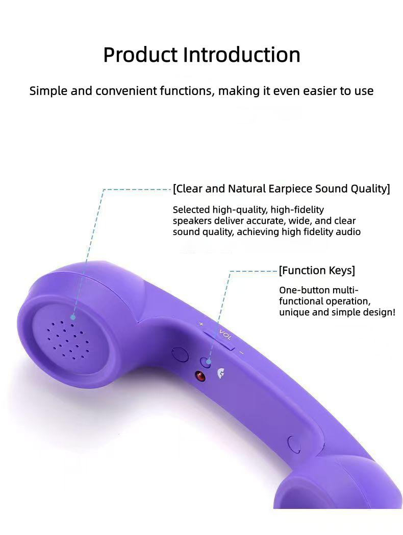 1pc Vintage Wired Handset for Mobiles with 3.5mm and Type-C Jack, Built-in Mic & Volume Control – Classic White Fixed Phone Receiver Design – Tangle-Free Cable, Smartphone Compatible, Retro Aesthetic Accessory | Durable Plastic Construction