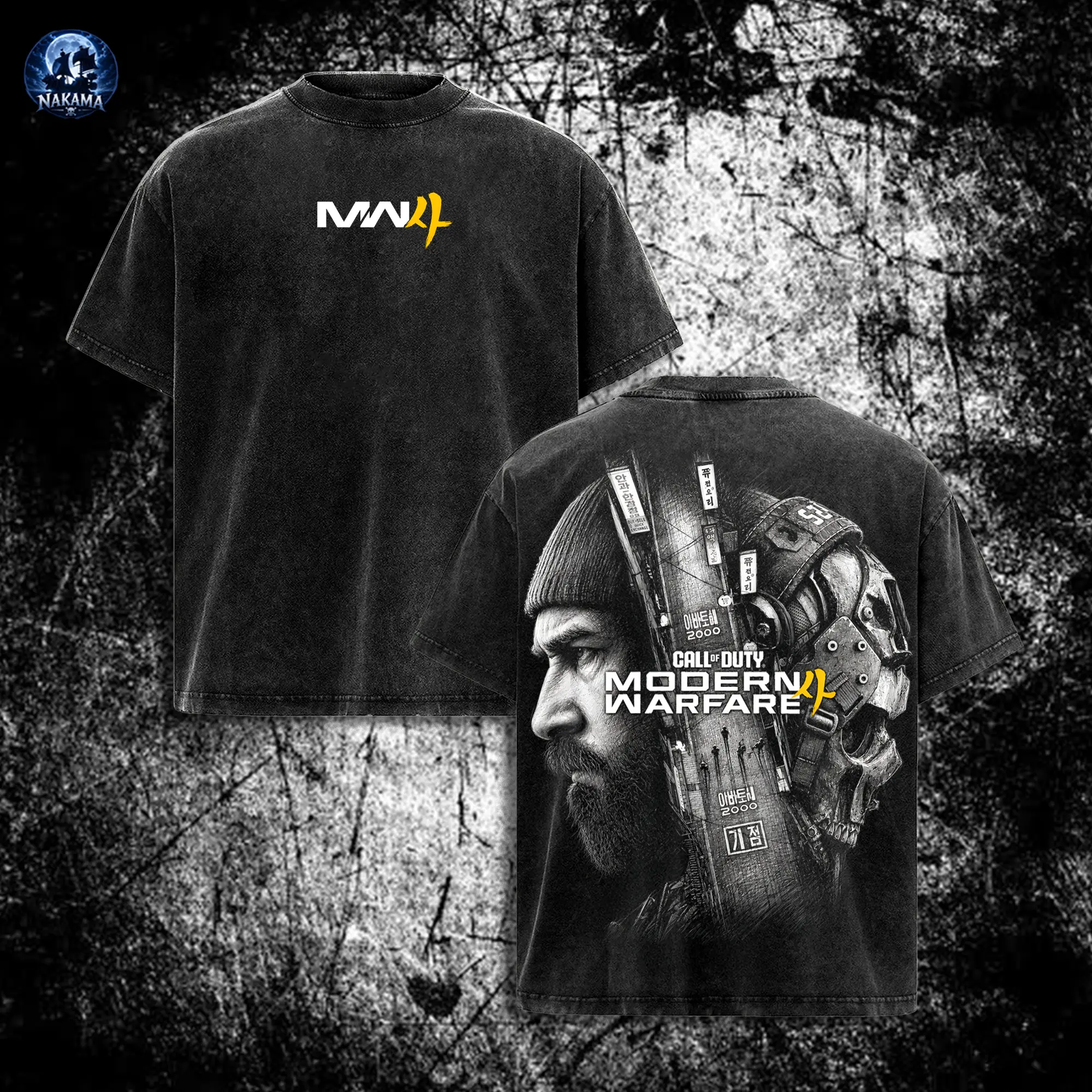 Vintage Call Of Duty Modern Warfare 2 Washed Graphic Tee, Oversized Tactical Military Gamer Streetwear Shirt, MW2 FPS Gaming T-Shirt, Special Forces Combat Gift Tee For Men, Retro Warzone Aesthetic Apparel