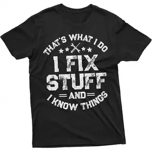 Men's Funny I fix Stuff T-Shirt Mechanic Engineer Garage Tee Shirt– Funny Husband Tee, Father's Day T-shirt. Father's Dad Shirt, Father's Dad Gift Idea, Father's Gift Ideas For Husbands, Father's Gift Ideas.