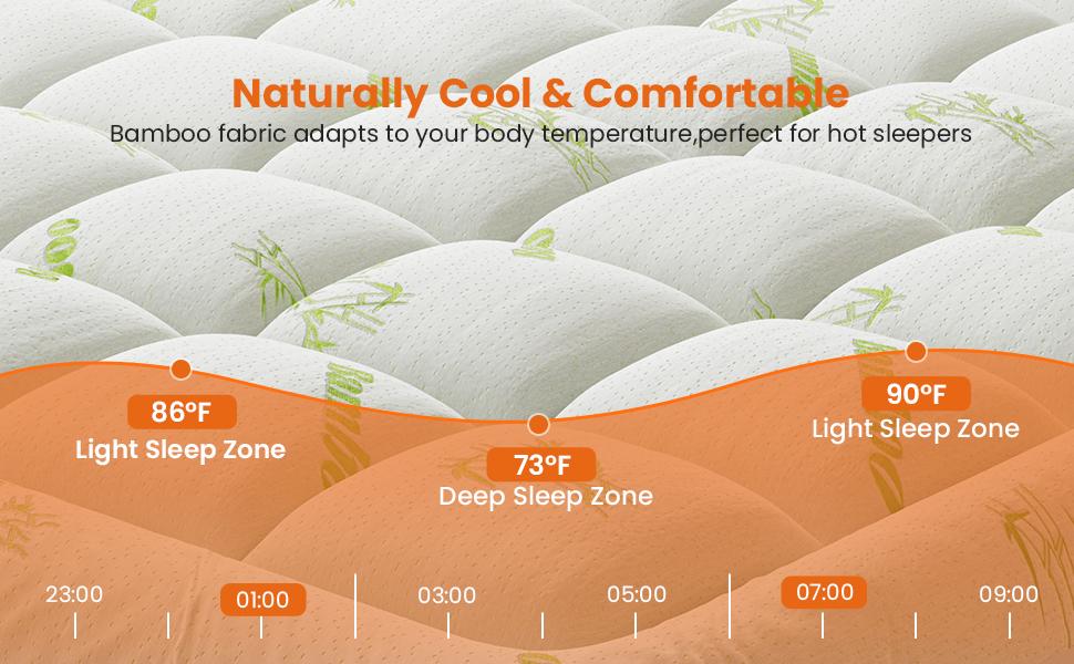Mattress Topper Viscose Made from Bamboo Sheets Mattress Protector for Back Pain Relief Cooling for Hot Sleeping Poor Sleeper Green