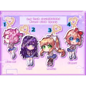 NEW- Doki Doki Literature Club Acrylic Charms [Cute Kawaii Anime Acrylic Charm Keychains]