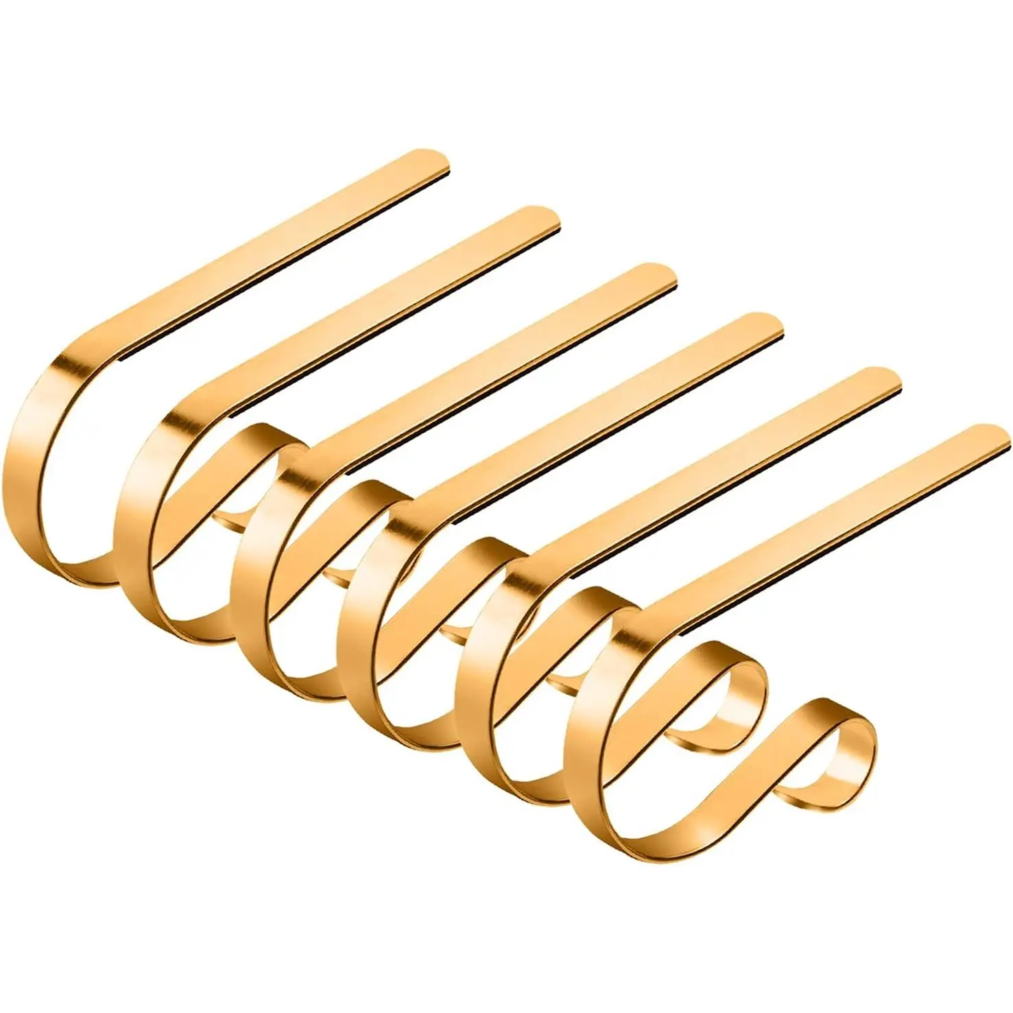 Christmas Stocking Holders Metal Mantel Stocking Hangers Adjustable Hanging Grip Stockings Clip Set (6, )