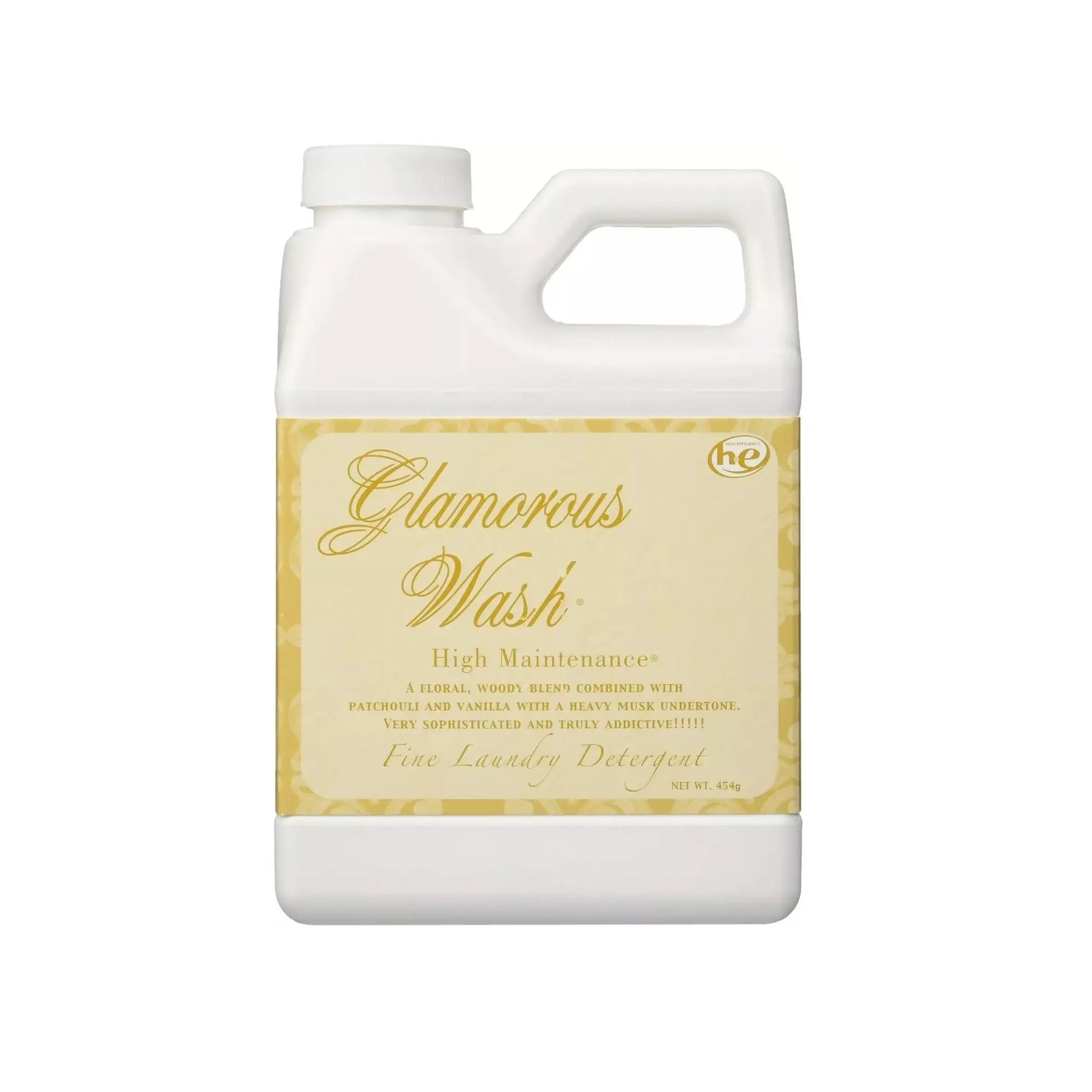 Tyler Candle Company Scented Liquid Laundry Detergent - Glamorous Wash High Maintenance Scent, Vanilla Blend-Woody-Musk-Floral Fragrance, All-Natural Soap, Biodegradable, For He Machine Wash, Long-Lasting Freshness, 16oz/454g