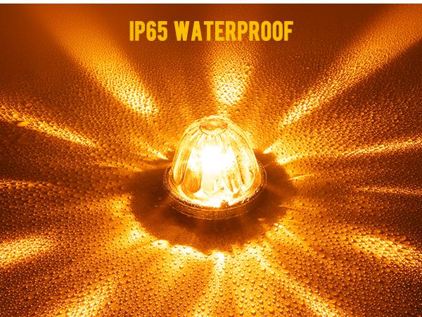 Partsam Amber Glass Watermelon Lights LED Side Marker Turn Signal Lights with Stainless Steel Bezel for Trucks Trailers Partsam Amber Glass Watermelon Lights LED Side Marker Turn Signal Lights with Stainless Steel Bezel for Trucks Trailers