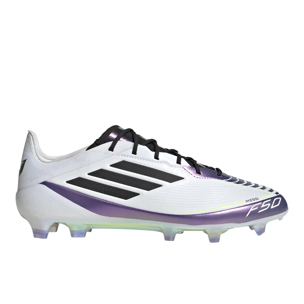 adidas Mens F50 Elite Messi Firm Ground Soccer Cleats - Black, White adidas Mens F50 Elite Messi Firm Ground Soccer Cleats - Black, White