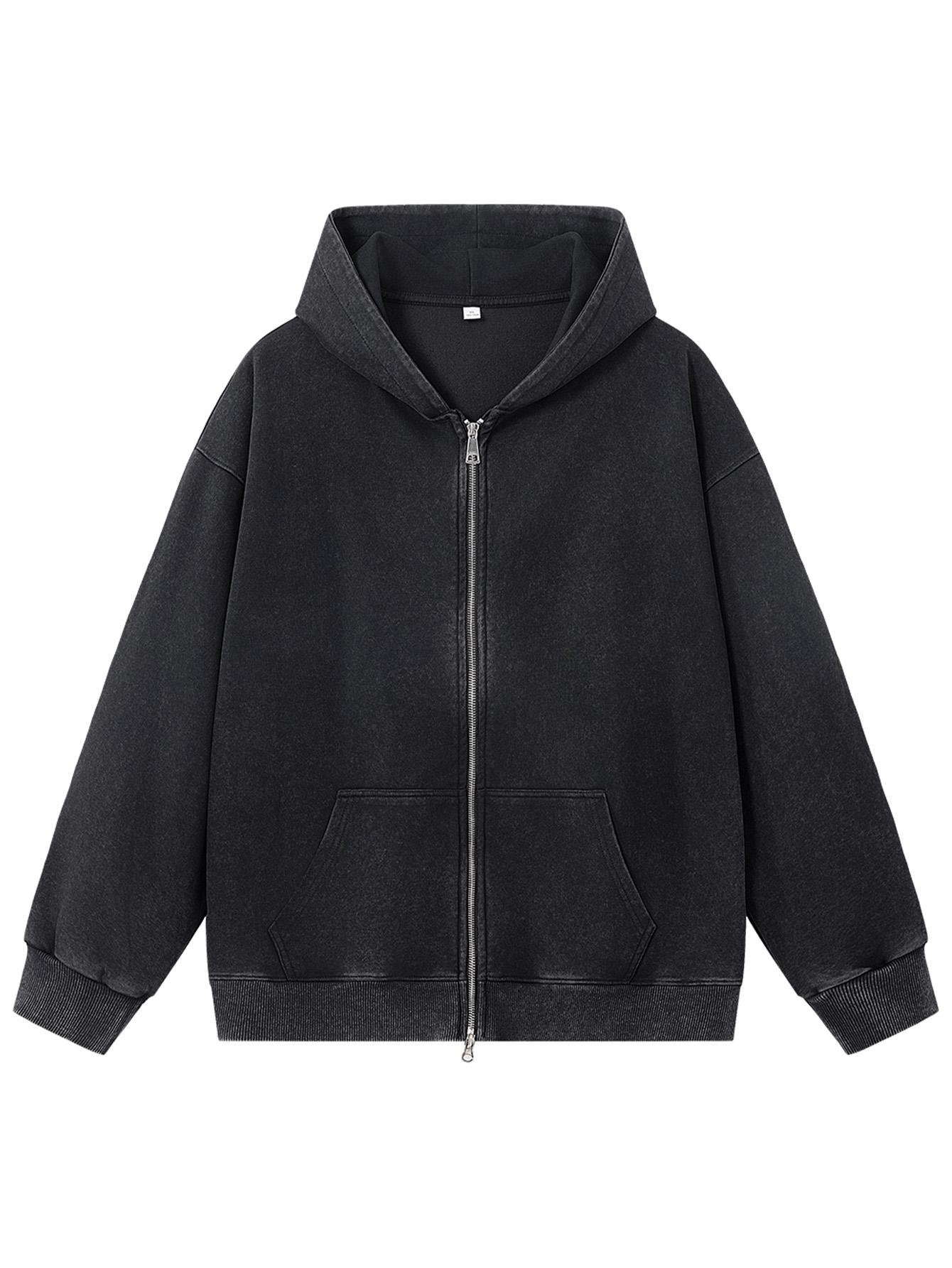 CCCMAI Cardigan hoodie men's hooded casual outdoor warm men's jacket American solid color zipper hoodie college style simple fashion versatile