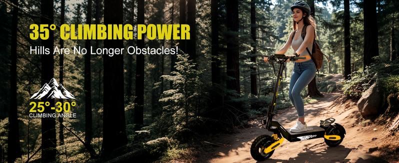 [Black Friday&EOEOTWO GT06] Electric Scooter-Adult Model -1200W, 11-inch Solid Tires, 28 mph Speed, Long Range of 40miles, Suitable for Adults, Foldable Commuter ElectricScooter, Dual Disc Brakes, Dual Shock Absorbers, FoldableElectric Scooter