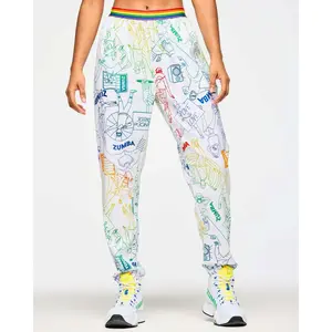 Zumba Elastic Waistband Slouch Woven Pants