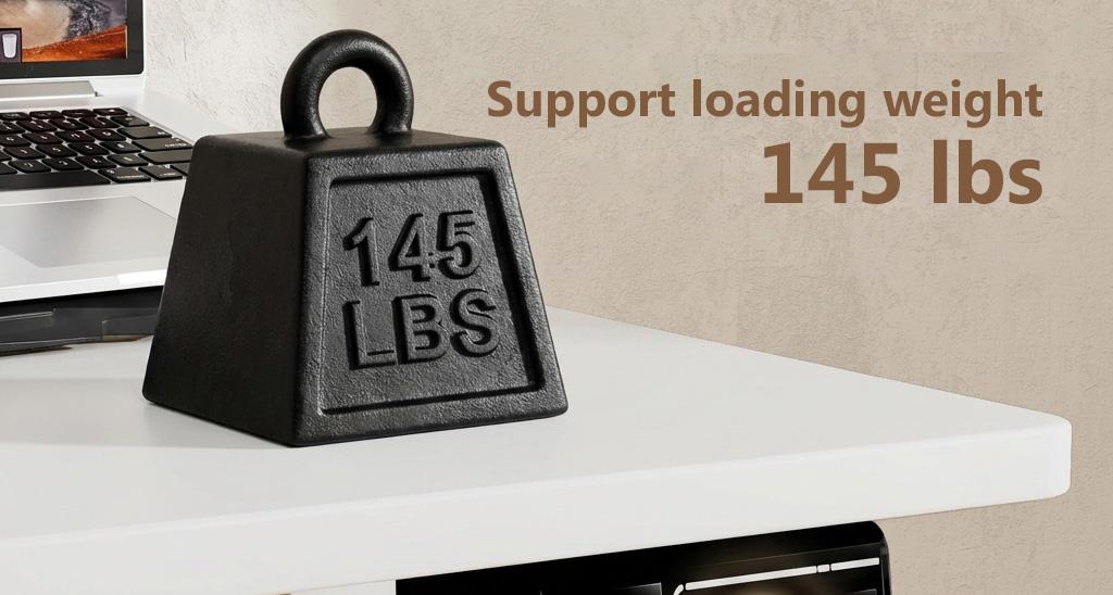 Furmax L Shaped Standing Desk Adjustable Corner Stand up Desk 63 x 55 Inch Electric Standing Computer Workstation with Preset Heights 63 x 55 Inch gaming desk Organized Headphone Hook