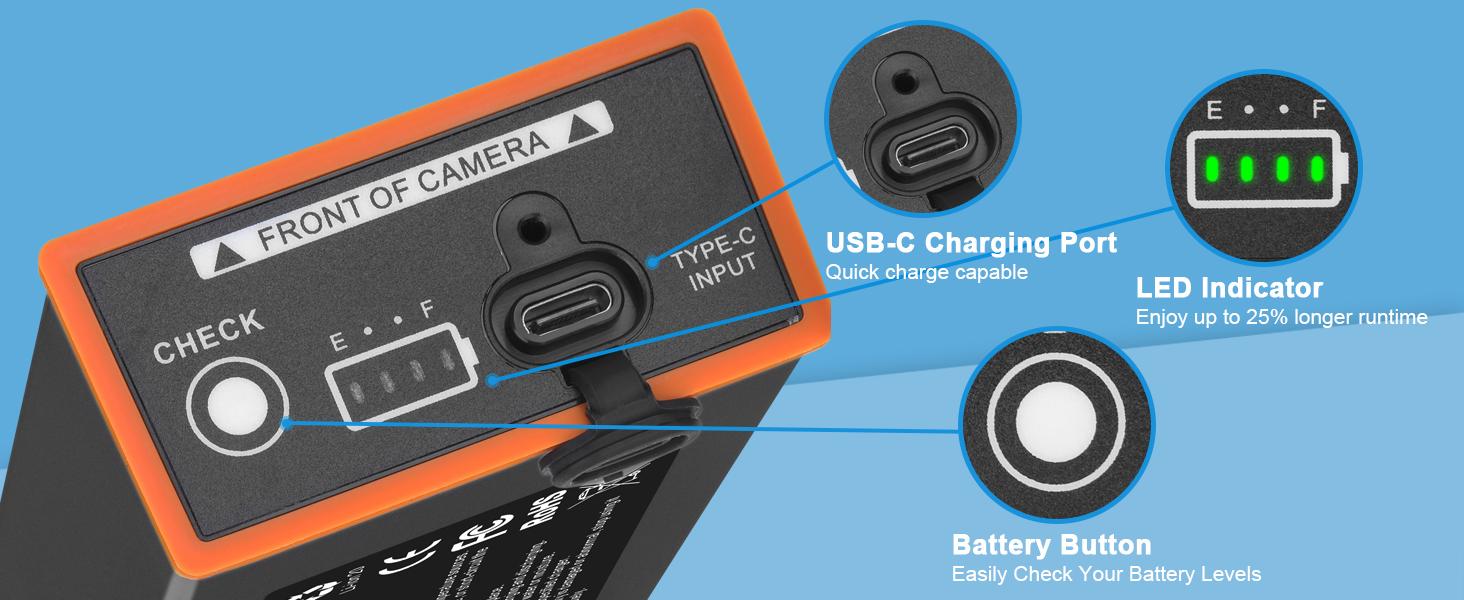 [FathersDayGift] Power Mag 6700mAh Rechargeable Lithium Battery Pack for Moultrie EDGE Series Trail Cameras with USB-C & Solar Panels Charging Port