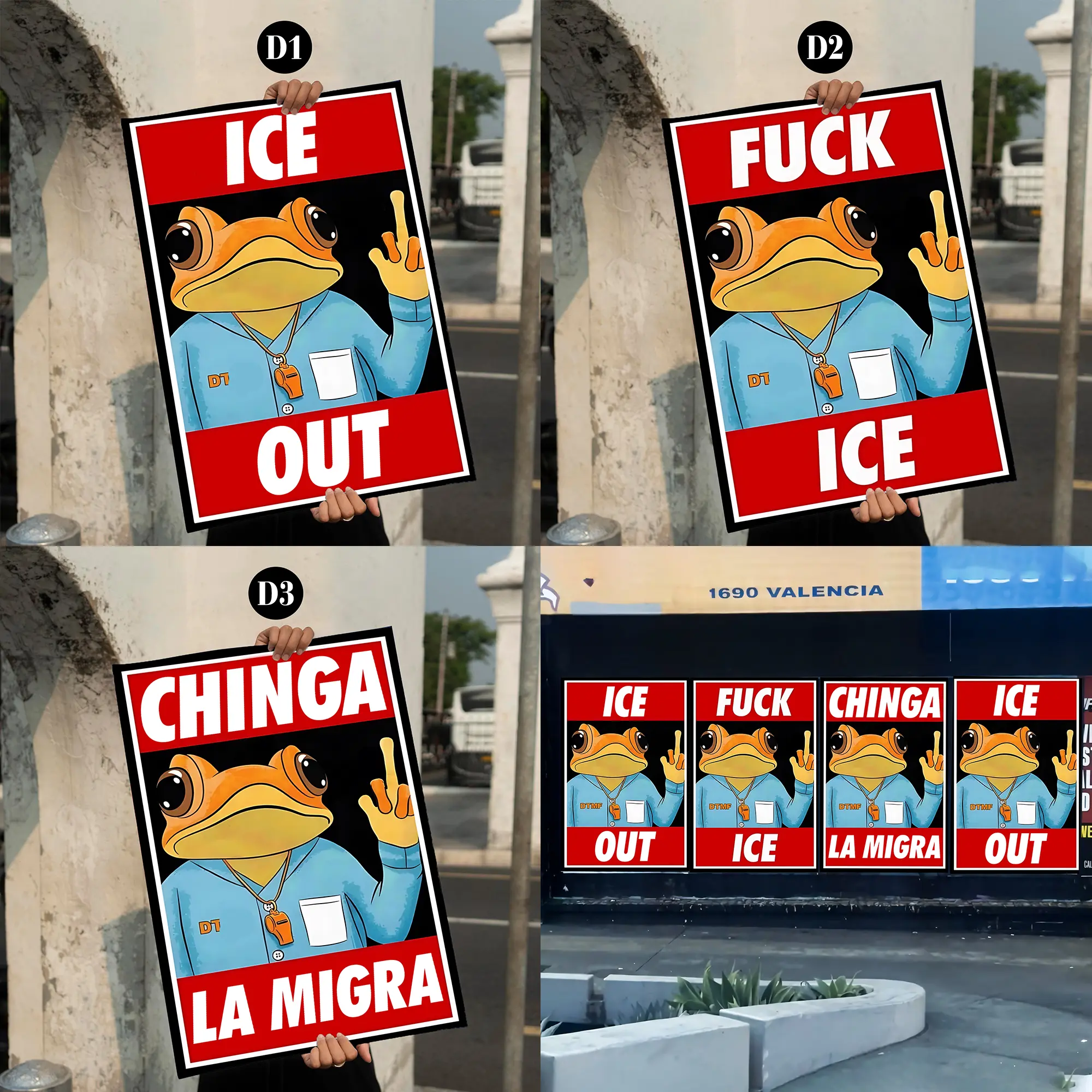 [Poster_No Frame] ICE OUT Bunny Poster, Fck Ice decor, Anti Ice Social Justice Statement, Benito Speech Protest Poster